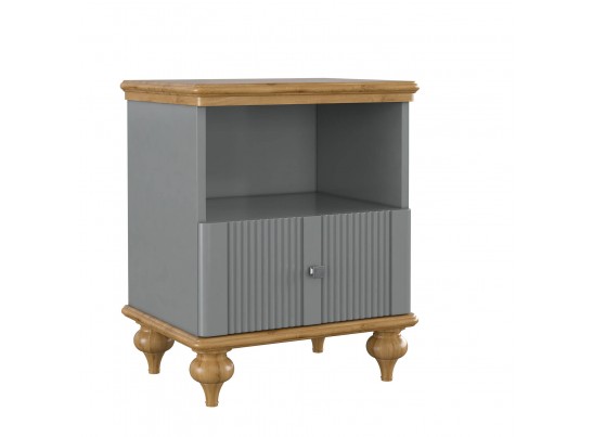 Тумба прикроватная "Рандеву" 01 (белый, серый) в Ростове-на-Дону