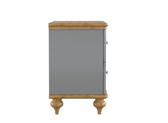 Тумба прикроватная "Рандеву" 02 (белый, серый) в Ростове-на-Дону