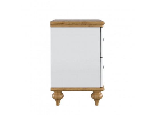 Тумба прикроватная "Рандеву" 02 (белый, серый) в Ростове-на-Дону