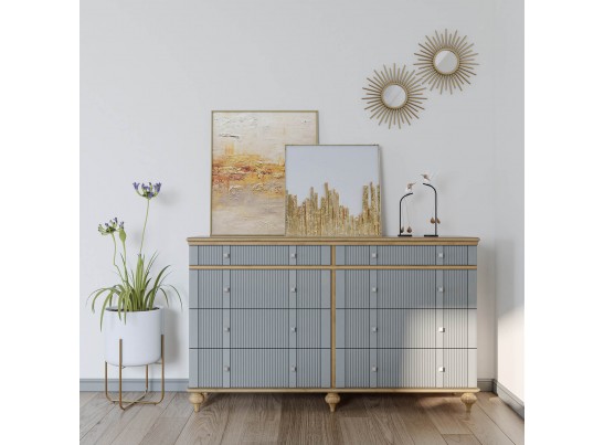 Комод "Рандеву" 08 (белый, серый) в Ростове-на-Дону