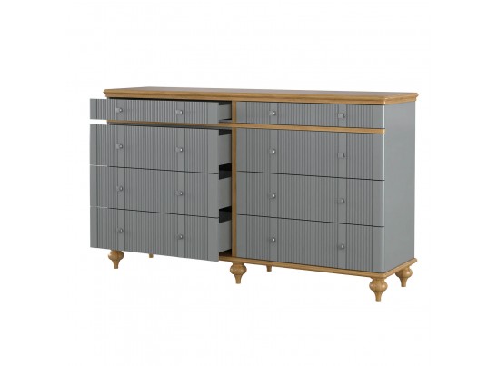 Комод "Рандеву" 08 (белый, серый) в Ростове-на-Дону