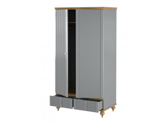 Шкаф для одежды "Рандеву" 22 (белый, серый) в Ростове-на-Дону