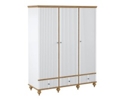 Шкаф для одежды "Рандеву" 33 (белый, серый)