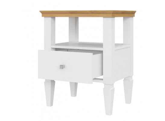 2.1.2 Тумба прикроватная "Ольса" 01 (белый лак/антик 24) в Ростове-на-Дону