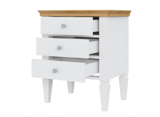 2.3.2 Тумба прикроватная "Ольса" 03 (белый лак/антик 24) в Ростове-на-Дону