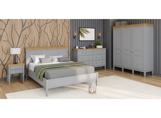 4.2.3 Шкаф для одежды "Ольса" 03 (серый 7042/антик 24) в Ростове-на-Дону