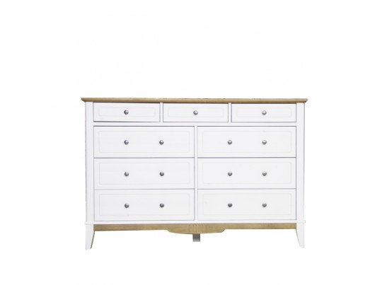Комод с ящиками из дерева 036 белый воск/антик 24
