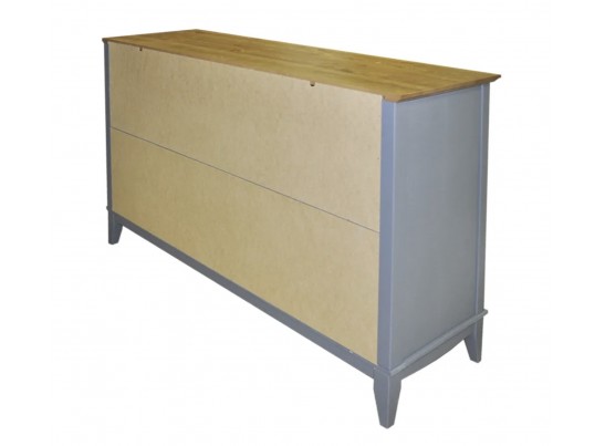 Комод с ящиками из дерева 036 Пенни серый 7046/антик 24