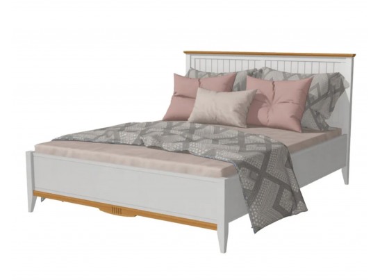 Кровать двуспальная 160х200 Пенни белый воск/антик 24