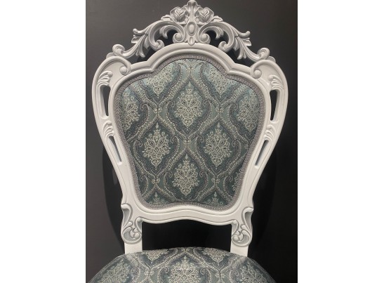 Стул Розалия (белый, патина серебро)