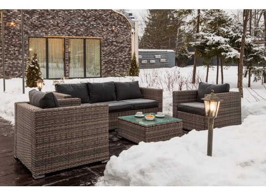 Лаунж-зона KARL с трёхместным диваном (серая) в Ростове-на-Дону