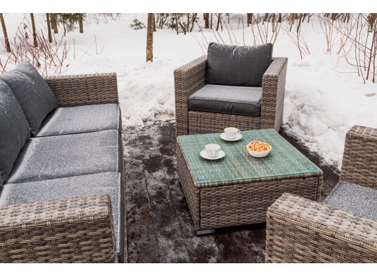 Лаунж-зона KARL с трёхместным диваном (серая) в Ростове-на-Дону