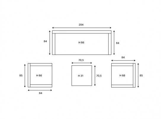 Лаунж-зона KARL с трёхместным диваном (серая) в Ростове-на-Дону