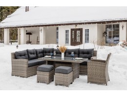 Угловой комплект Genry из искусственного ротанга  Угловой комплект Genry из искусственного ротанга