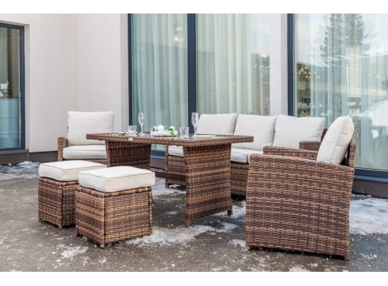 Комплект мебели ZOYA из искусственного ротанга (коричневый) в Ростове-на-Дону
