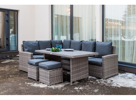 ZORRO серый комплект мебели из искусственного ротанга в Ростове-на-Дону