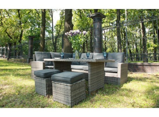 ZORRO серый комплект мебели из искусственного ротанга в Ростове-на-Дону
