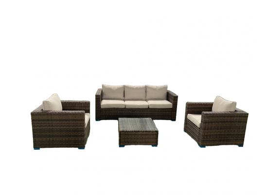 Лаунж-зона KARL с трёхместным диваном (коричневая) в Ростове-на-Дону