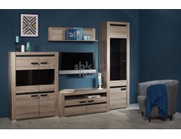 Гостиная Бруна 2 (2850*524*2102) возможный вариант комплектации, Ясень