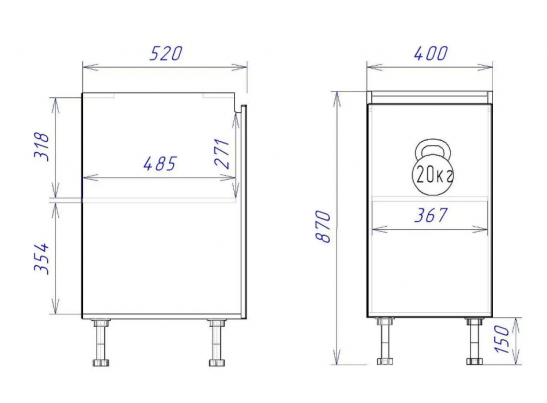 Стол "Женева" 40 белый
