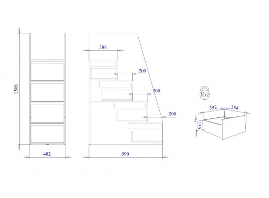 Лестница приставная "Каспер"