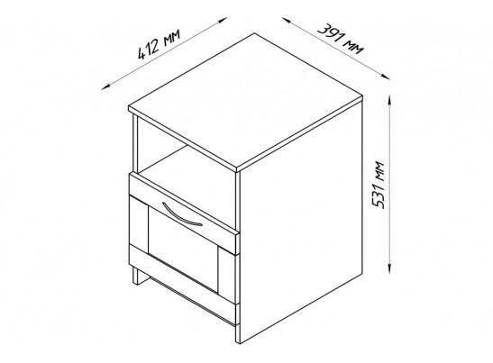 Прикроватная тумба СИРИУС 1 2.02.03.010.1 в Ростове-на-Дону