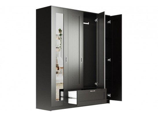 Шкаф 4 двери и 1 ящик с зеркалами СИРИУС 4 2.02.01.041.1 в Ростове-на-Дону