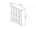 Шкаф 4 двери и 1 ящик с зеркалами СИРИУС 4 2.02.01.041.1 в Ростове-на-Дону