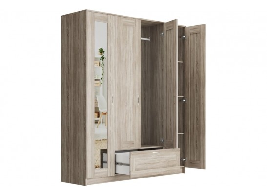 Шкаф 4 двери и 1 ящик с зеркалами СИРИУС 4 2.02.01.041.1 в Ростове-на-Дону