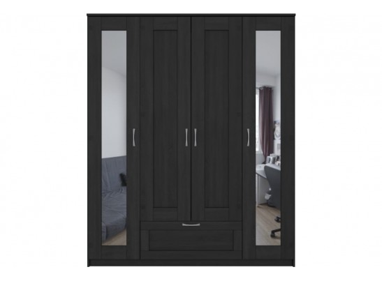 Шкаф Шведский Стандарт 4 двери и 1 ящик с зеркалами СИРИУС 4 2.02.01.042.1 в Ростове-на-Дону