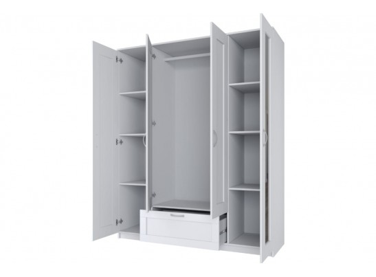 Шкаф Шведский Стандарт 4 двери и 1 ящик с зеркалами СИРИУС 4 2.02.01.042.1 в Ростове-на-Дону