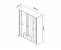 Шкаф Шведский Стандарт 4 двери и 1 ящик с зеркалами СИРИУС 4 2.02.01.042.1 в Ростове-на-Дону