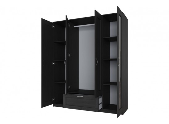 Шкаф Шведский Стандарт 4 двери и 1 ящик с зеркалами СИРИУС 4 2.02.01.042.1 в Ростове-на-Дону