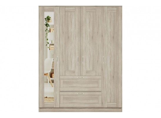 Шкаф 4 двери и 2 ящика с зеркалами СИРИУС 4 2.02.01.091.1 в Ростове-на-Дону