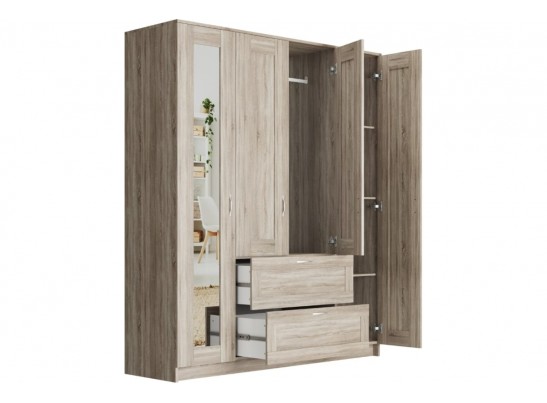 Шкаф 4 двери и 2 ящика с зеркалами СИРИУС 4 2.02.01.091.1 в Ростове-на-Дону