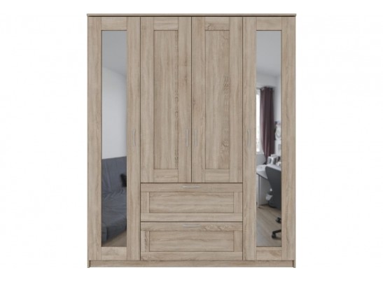 Шкаф 4 двери и 2 ящика с зеркалами СИРИУС 4 2.02.01.092.1 в Ростове-на-Дону