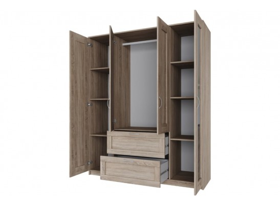 Шкаф 4 двери и 2 ящика с зеркалами СИРИУС 4 2.02.01.092.1 в Ростове-на-Дону