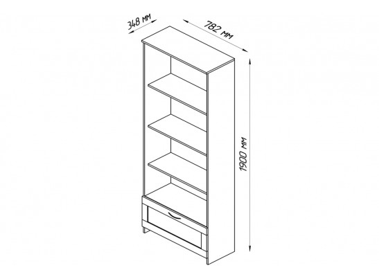 Стеллаж СИРИУС 1 ящик 2.02.07.100.1 в Ростове-на-Дону