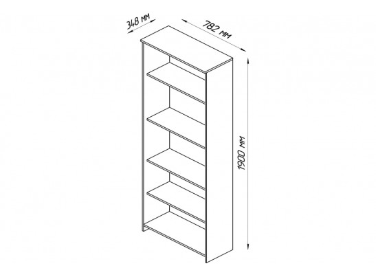 Стеллаж СИРИУС 5 полок 2.02.07.120.1 в Ростове-на-Дону