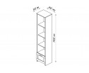 Стеллаж СИРИУС 1 ящик 2.02.07.130.1 в Ростове-на-Дону
