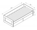 Кровать двуспальная раздвижная с ящиками СИРИУС в Ростове-на-Дону