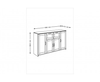 Тумба СИРИУС 4 двери и 2 ящика 2.02.03.300.1