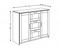 Тумба СИРИУС 2 двери и 3 ящика 2.02.03.340.1 в Ростове-на-Дону