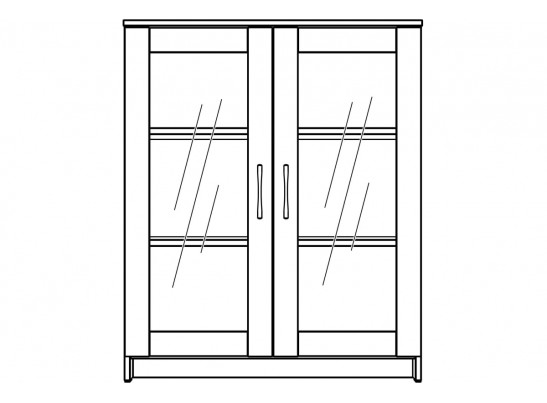 Тумба СИРИУС 2 двери со стеклом 2.02.03.360.1 в Ростове-на-Дону