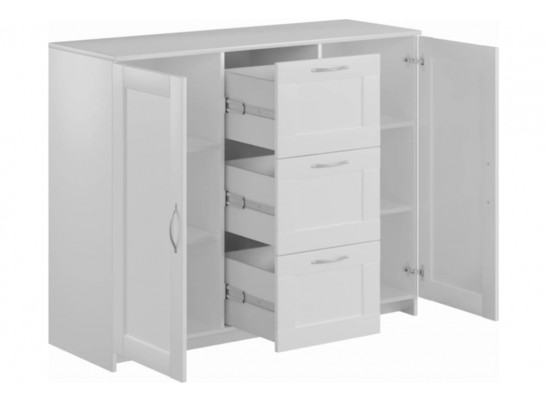 Тумба/комод СИРИУС 2 двери со стеклом и 3 ящика 2.02.03.380.1 в Ростове-на-Дону