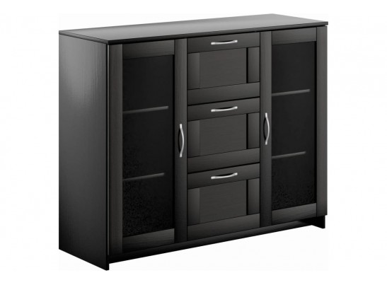 Тумба/комод СИРИУС 2 двери со стеклом и 3 ящика 2.02.03.380.1 в Ростове-на-Дону