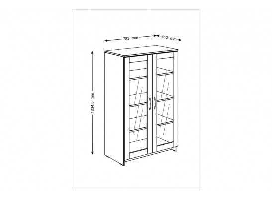Тумба/комод СИРИУС 2 двери со стеклом 2.02.03.390.1 в Ростове-на-Дону