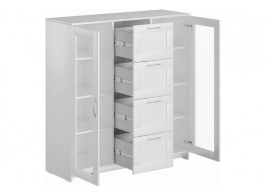 Тумба/комод СИРИУС 2 двери со стеклом и 4 ящика 2.02.03.400.1 в Ростове-на-Дону