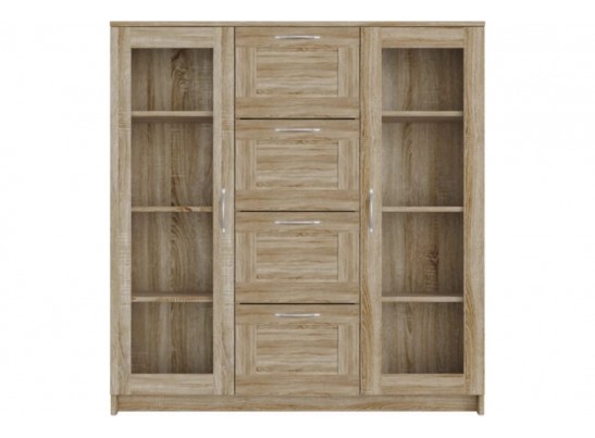 Тумба/комод СИРИУС 2 двери со стеклом и 4 ящика 2.02.03.400.1 в Ростове-на-Дону