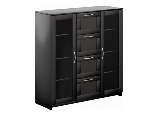 Тумба/комод СИРИУС 2 двери со стеклом и 4 ящика 2.02.03.400.1 в Ростове-на-Дону